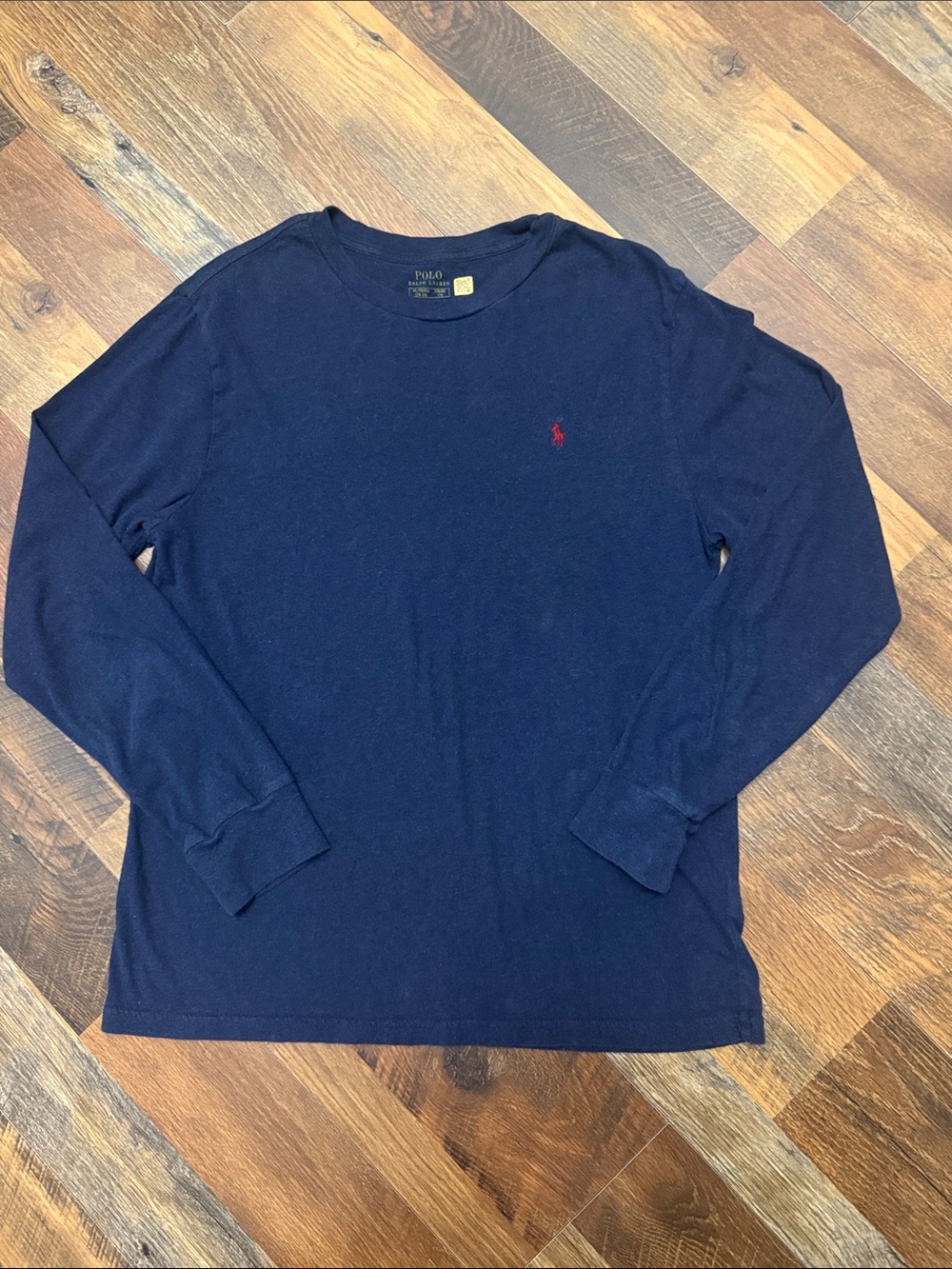 Polo Ralph Lauren Boys XL 18-20 Navy Long Sleeve Pony Logo T-Shirt